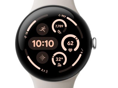 Smartwatch Google Pixel Watch 3 Silber poliert