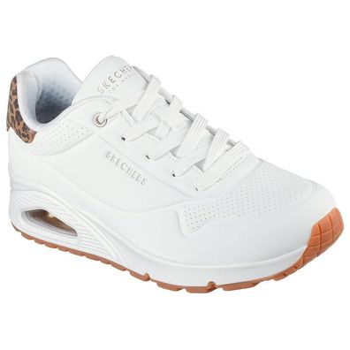 Damen Sneaker Skechers Weiß mit Leopardenmuster
