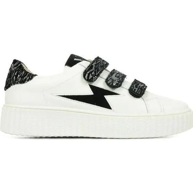 Damen Freizeitschuhe vanessa-wu Weiße Ingrid Sneaker mit Zebra-Design