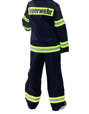 Feuerwehr Uniform Feuerwehrmann Kinder Kostüm Oberteil Hose Karneval Fasching
