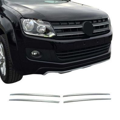 Kühlergrill Leisten Grillleisten für VW Amarok 2010-2016 Edelstahl Silber 4tlg