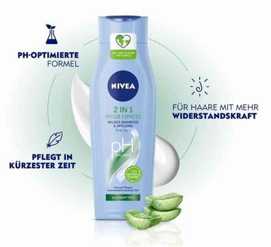NIVEA Pflege Express Shampoo 2in1 Aloe Vera 250 ml
