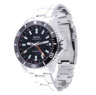 Mido – Mann – M0266291105101 – Ocean Star Captain Gmt 44 mm schwarzes Zifferblatt, Ke