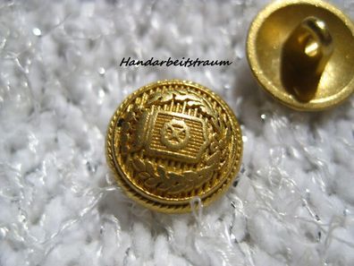 1Metallknopf Metallknöpfe goldfarben 12x8mm Öse 3 mm Nr 1287