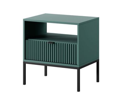 Nachttisch Nova S54 Nachtschrank Labrador/ Schwarze Beine und Griffe 54x56x39