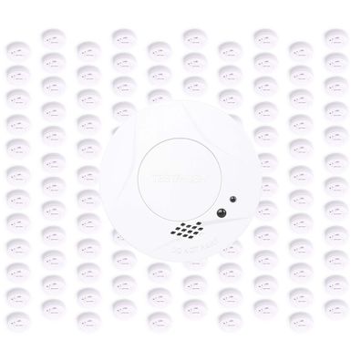 Wiltec 120x Rauchmelder 9-V-Batterie Feuermelder HUSH-Funktion Brandschutzmelder