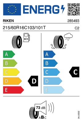 2x Riken Cargospeed EVO 215/60R16 103/101T Reifen Sommer Transporter / LLKW