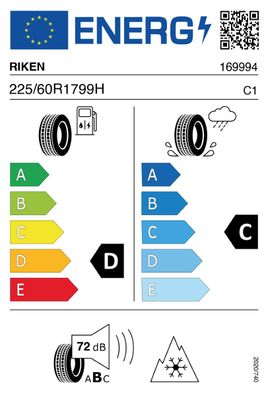 2x Riken SUV Snow 3PMSF 225/60R17 99H Reifen Winter Offroad