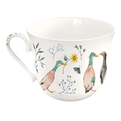 Tasse Laufenten, Grätz-Verlag, Hühner, Bauernhof, Tiere