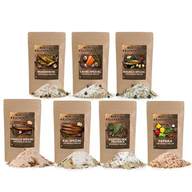 Räucherlauge 7er komplett Set 4200g Räucherlake Räuchern Smoker Fischgewürz