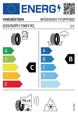 2x Vredestein Quatrac Pro+ XL M+S 3PMSF 225/50R17 98Y Reifen Ganzjahresreifen PKW