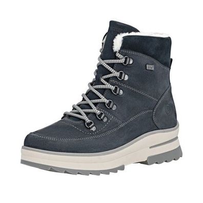 Remonte Schnürstiefel - Blau Leder