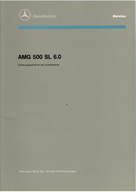 Reparaturanleitung Mercedes Benz AMG 500 SL 6.0, Einführungsschrift