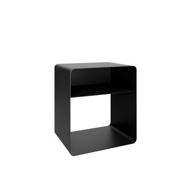 BETTSO Moderner schwarzer Nachttisch AURA mit Ablage für minimalistische Innenräume