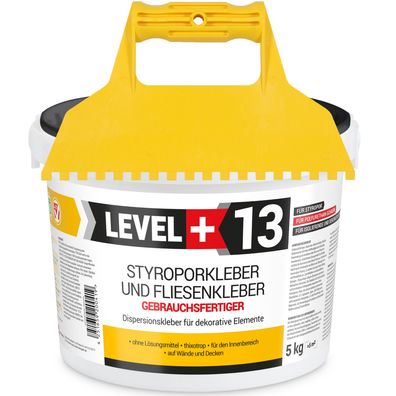 Styroporkleber Set Dispersionkleber 5kg Polymerbasis + Kunstoffzahnspachtel L+13