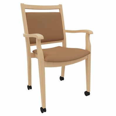 Pflegestuhl André mit Armlehnen und Rollen - SG208-0023N