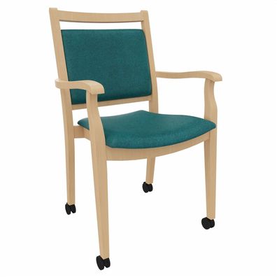 Pflegestuhl André mit Armlehnen und Rollen - SG208-0025N