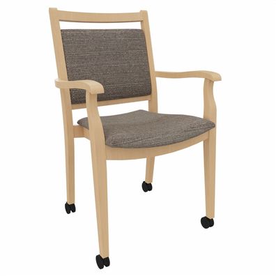 Pflegestuhl André mit Armlehnen und Rollen - SG208-0027N