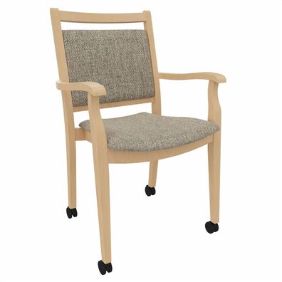 Pflegestuhl André mit Armlehnen und Rollen - SG208-0028N