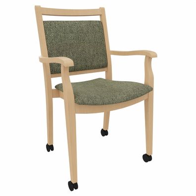 Pflegestuhl André mit Armlehnen und Rollen - SG208-0030N