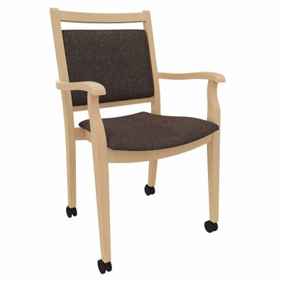 Pflegestuhl André mit Armlehnen und Rollen - SG208-0032N