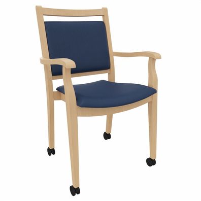 Pflegestuhl André mit Armlehnen und Rollen - SG208-0036N