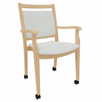 Pflegestuhl André mit Armlehnen und Rollen - SG208-0016N