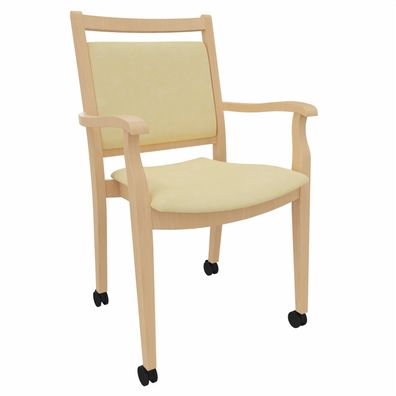 Pflegestuhl André mit Armlehnen und Rollen - SG208-0017N