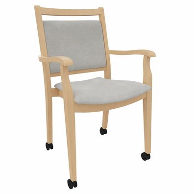 Pflegestuhl André mit Armlehnen und Rollen - SG208-0018N