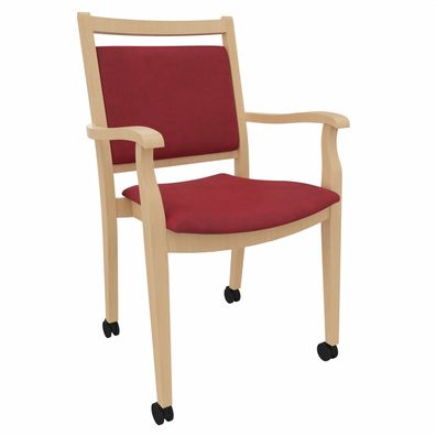 Pflegestuhl André mit Armlehnen und Rollen - SG208-0019N