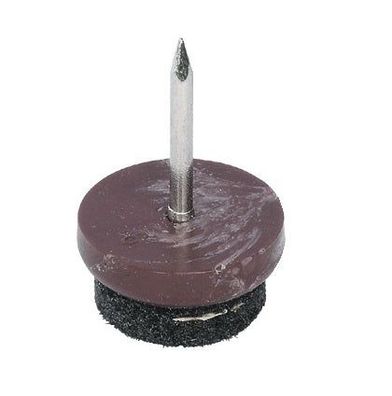 Filzgleiter braunnn, öbelgleiter mit Kunststoffkörper & Stahlnagel, 9?mm-Z010-0001