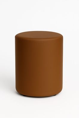 ERIDES Sitzpouf rund – Moderner Hocker mit Kunstlederbezug, 40×45cm, Made in Germany