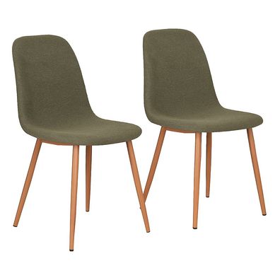 Stockholm Esszimmerstuhl 2er Set - Vintage-Look & schwarzes Stahlgestell