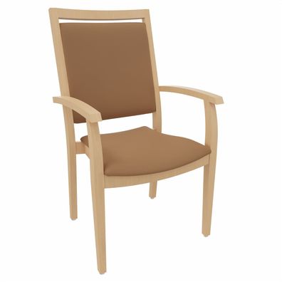 Hochlehner Georg mit Armlehnen - Bequemer Stuhl mit Armlehnen für Senioren