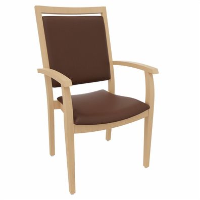 Hochlehner Georg mit Armlehnen - Bequemer Stuhl mit Armlehnen für Senioren