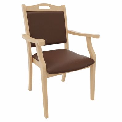 Armlehnenstuhl Sabine - Seniorenstuhl mit Armlehnen für Pflege und Wohnen