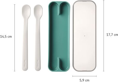 Mepal Mio Geschirr set fütterlöffel mio 2 stück - sunshine & rainbow 62 x 23 x