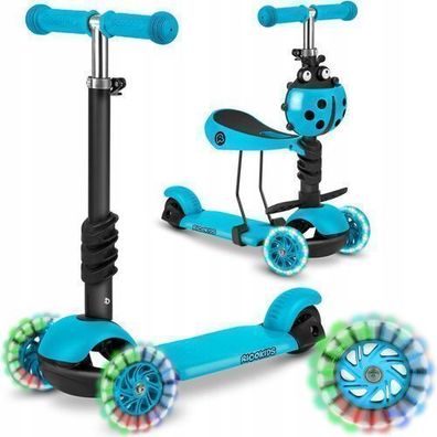 Kinderroller 3in1 Balancier 3in1 LED RÄDER BLAU