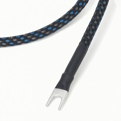 HighEnd Phono-Massekabel - Spades verzinnt - bLUE - audio-IN -gROUND