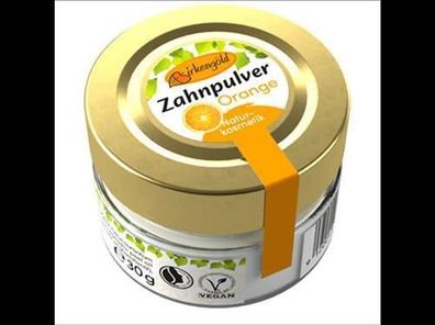 Birkengold Birkengold® Zahnpulver Orange Glas 30g