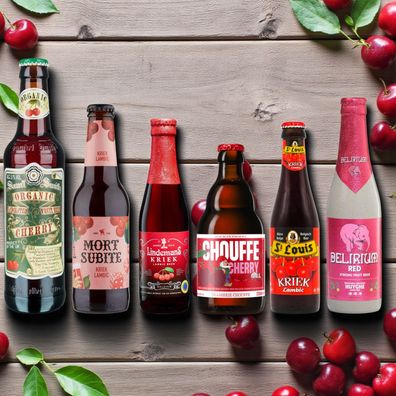 Kirschbier Probierpaket - 12 Fl. fruchtige Spezialitäten aus Europa