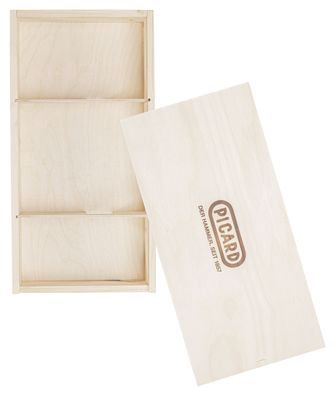 PICARD Geschenkverpackung 39,5x20x6,5cm aus Holz für Lattbeile und Klauenhämmer
