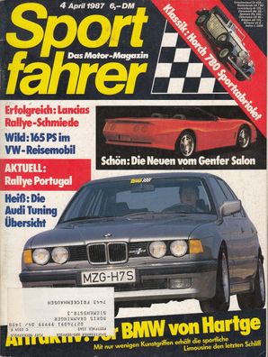 sportfahrer 4/ 1987, Audi Tuning, BMW, Horch, Rallye, Lancia,