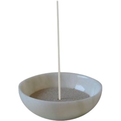Marmorschale für Räucherstäbchen und Räucherkegel 10,2cm inkl. 1 x 400g Meeressand