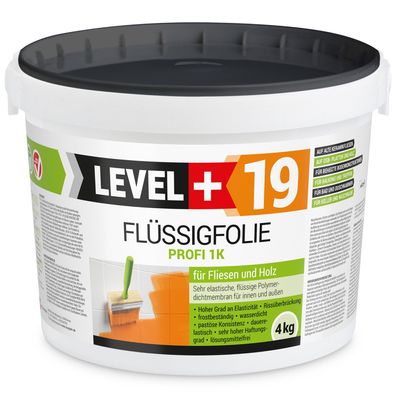 Flüssigfolie Profi 4kg Abdichtung Dichtfolie Innen Außenbereich Fliesen OSB L+19