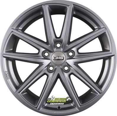 2x CMS C30 racing silver 7.5x18 ET49.5 - LK5/114.3 ML67.2 Felge Alu
