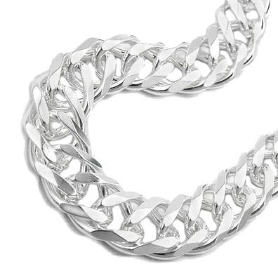 Armband 1,1x3,5mm Zwillingspanzer Silber 925
