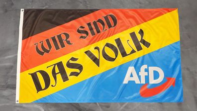 Premium Fahne Flagge AfD - Wir sind das Volk - 90 x 150 cm