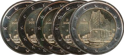 Deutschland 2 Euro 2023 - Elbphilharmonie - (A-J)*