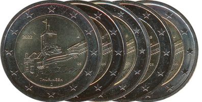 Deutschland 2 Euro 2022 - Wartburg in Eisenach (A-J)*